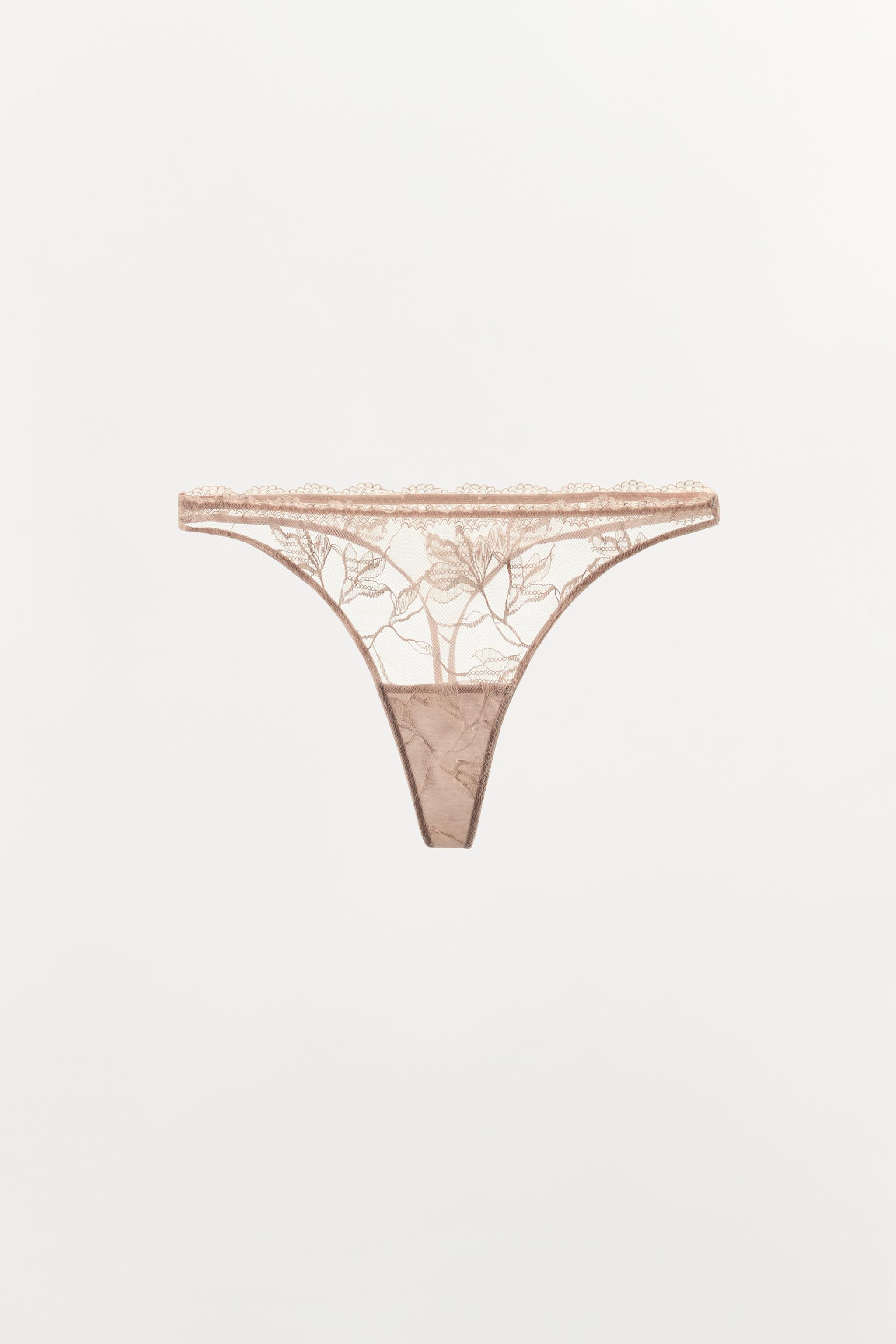 FLORAL EMBROIDERED THONG